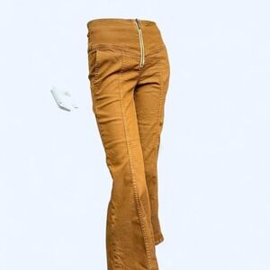 Pilcro Caramel Zip Front‎ Flare Pants Indie Sleaze Stretch Jeans Size 27